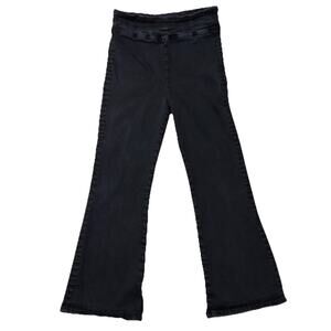 Frame Jeans Jetset Crop Mini Boot Noir Black Stretch High Rise Bootcut 2 Flare